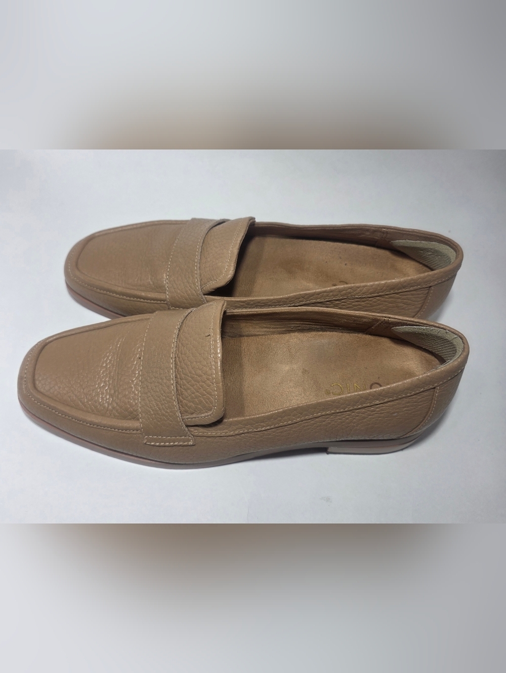 Vionic Women’s Loafers US 8 Tan Leather Comfort Flats Orthopedic Slip On Shoes - Picture 9 of 10